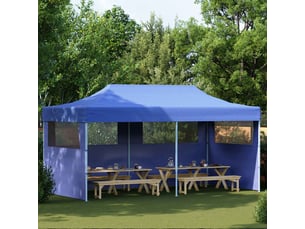 Gazebos 14 pièces bleu avec cadre bleu tissu oxford