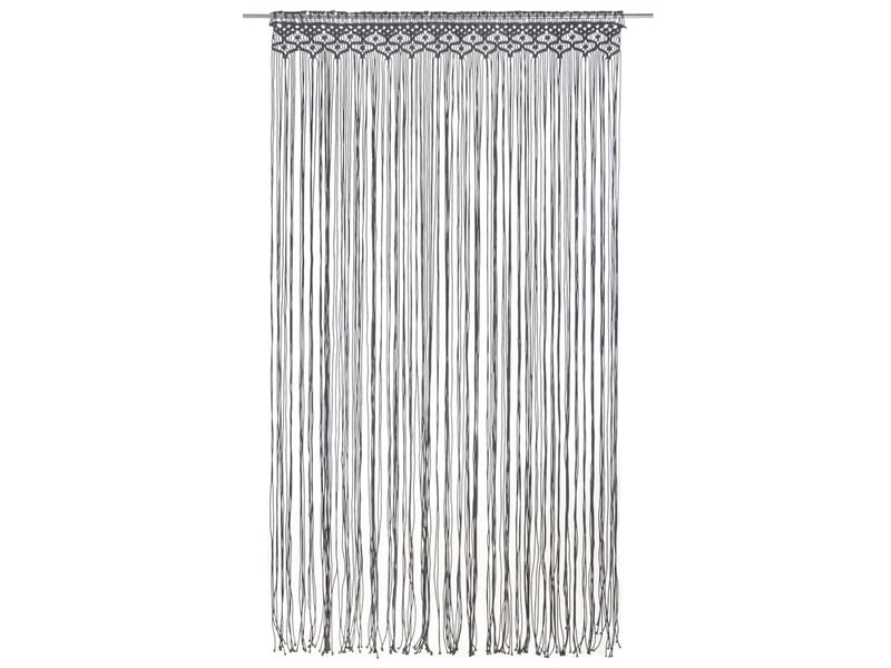  Rideau en macramé, rideau de porte anthracite 140x240 cm coton cf43856  - Conforama A