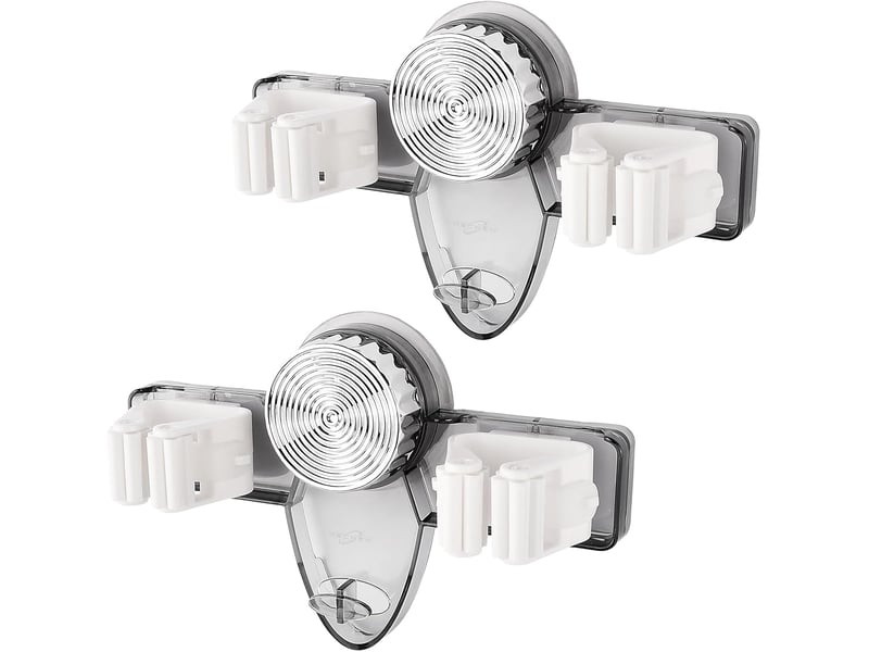  Lot de 2 supports de balai à franges ventouse, porte mural vadrouille sans perçage, organisateur outils nettoyage pour salle de bain, gris transparent CSLJY-LIEN0002535CSLJY - Conforama A