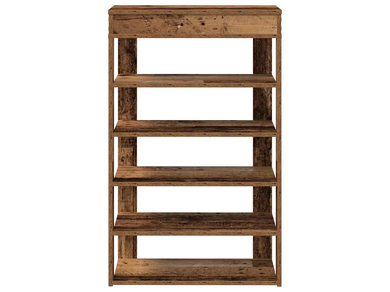  Meuble à chaussures, étagère à chaussures vieux bois 60x30x98 cm bois d'ingénierie  - Conforama D