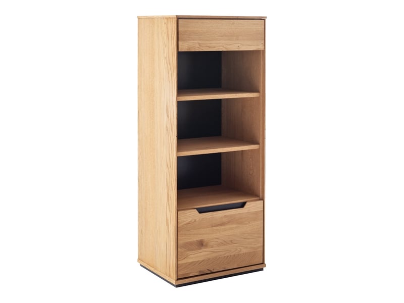  Bibliothèque meuble de rangement coloris chêne sauvage - longueur 53 x profondeur 41 x hauteur 129 cm  - Conforama A