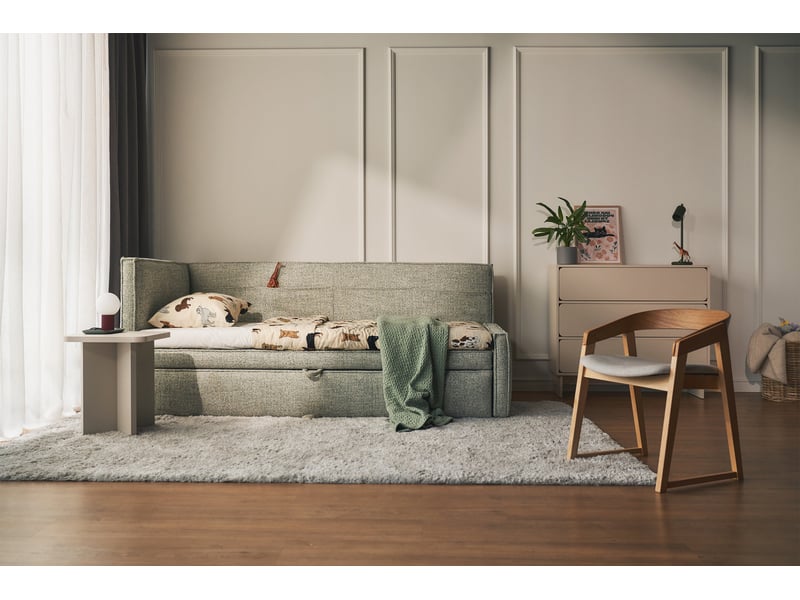  Selsey nesmi - lit rembourré - 90x200 cm - tissu tressé vert sauge Nesmi - Conforama D