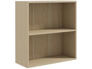 Bibliothèque étagère de rangement avec 2 compartiments et étagère réglable, 60 x 24 x 63 cm, effet bois naturel