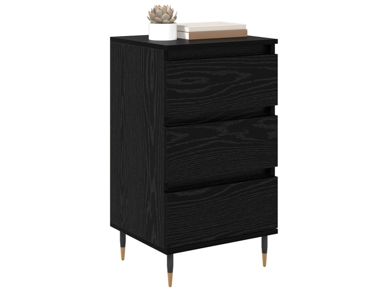 Buffet - bahut - meuble de rangement chêne noir 35 x 40 x 70 cm bois d'ingénierie  - Conforama C
