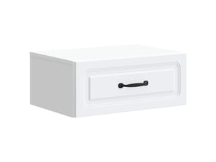 Table de chevet - cabinet de chevet - table de nuit mural avec tiroir blanc 49 x 34,5 x 20 cm