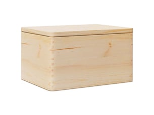 Boîte de rangement, coffre de rangement avec couvercle 40x30x23 cm bois de pin massif
