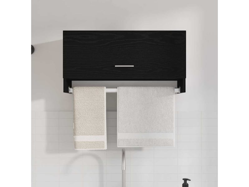  Armoire chambre, armoire de rangement chêne noir 70x32,5x35 cm bois d'ingénierie  - Conforama E