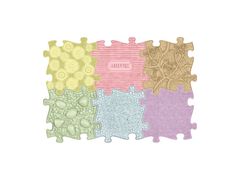  Tapis sensoriel muffik ensemble bébé pastel - 6 pièces, pastel MFK-023-02 - Conforama A