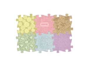 Tapis sensoriel muffik ensemble bébé pastel - 6 pièces, pastel