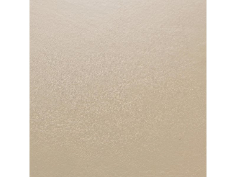  Lot de 6 chaises de salle à manger dossier haut assise rembourrée et protections de sol cuir refendu enduit similicuir crème et bois d’hévéa 04_0011508  - Conforama B