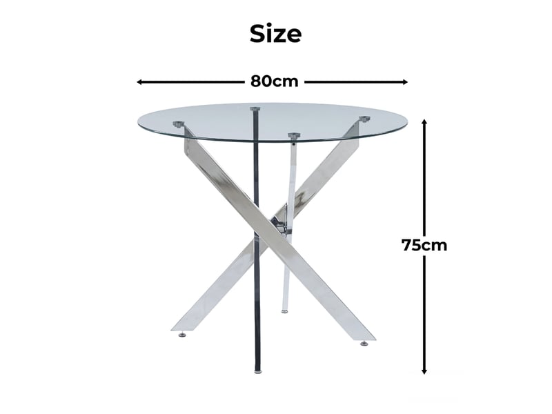  Ensemble table et chaises 5 pièces chromé, 1 table ronde et 4 chaises en velours à pieds dorés élégants  - Conforama C