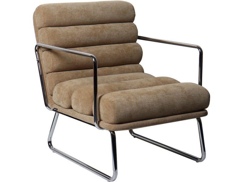  Fauteuil en tissu chenille miel - vania Vania - Conforama C