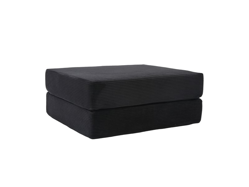  Tabouret de compression en velours côtelé – doux, doux pour la peau, 2 blocs de mousse épais pour un confort d'assise élevé. Dépliable en un seul HFSN-1227BK - Conforama A