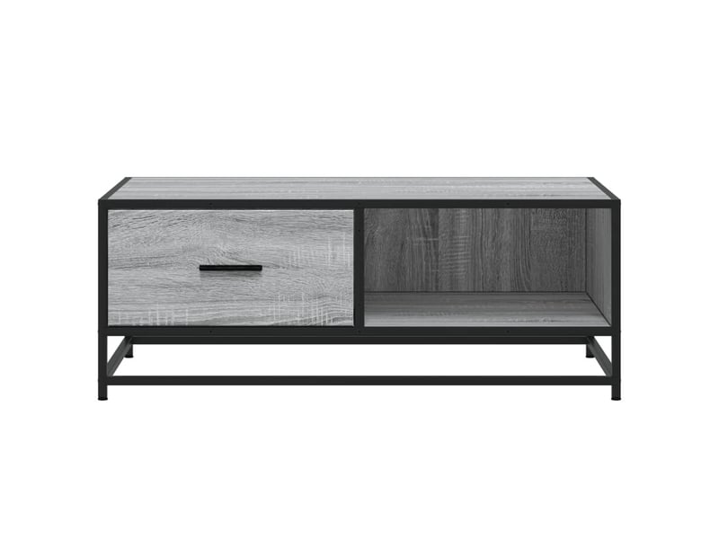  Table basse - table de salon - table à thé sonoma gris 90x57x35 cm bois d'ingénierie et métal  - Conforama E