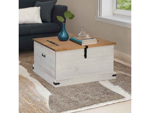 Coffre de rangement, boîte de rangement halden blanc 91x91x47 cm bois massif pin