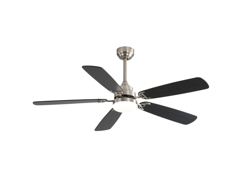  Ventilateur de plafond avec lampe led ø132cm dimmable cct | style classique 5 pales moteur dc silencieux | télécommande minuterie 18w - noir  - Conforama A