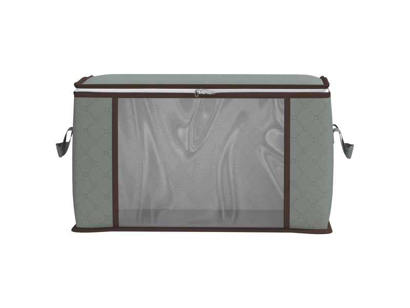 Boîte de rangement avec fenêtre latérale transparente gris shl37374 - Conforama E