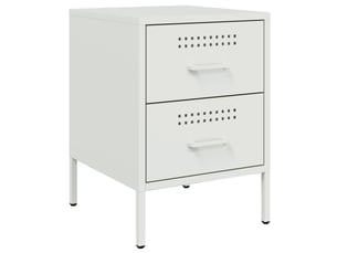 Table de chevet - cabinet de chevet - table de nuit blanc 36x39x50,5 cm acier