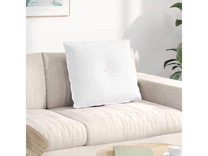 Coussin de dos, coussin de dossier blanc 60 x 19 x 50 cm tissu cf54498 - Conforama B
