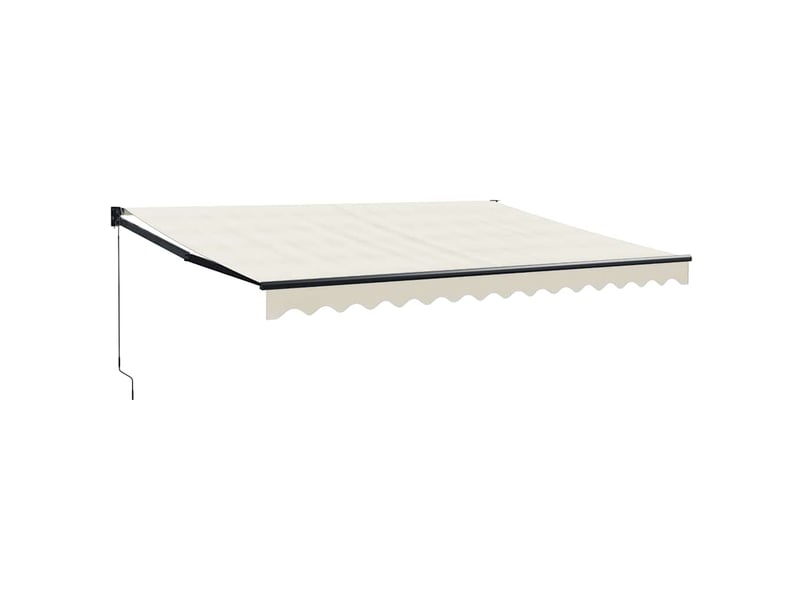Auvent rétractable, store banne, marquise crème 4x3 m tissu et aluminium - Conforama A