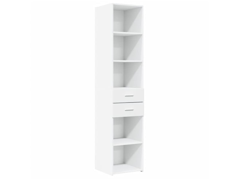  Buffet haut - bahut - meuble de rangement blanc 40x42,5x185 cm bois d'ingénierie  - Conforama A
