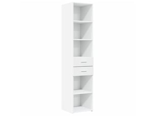Buffet haut - bahut - meuble de rangement blanc 40x42,5x185 cm bois d'ingénierie