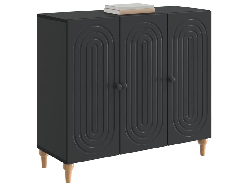  Buffet - bahut - meuble de rangement noir 89 x 34,5 x 80 cm bois d'ingénierie  - Conforama C