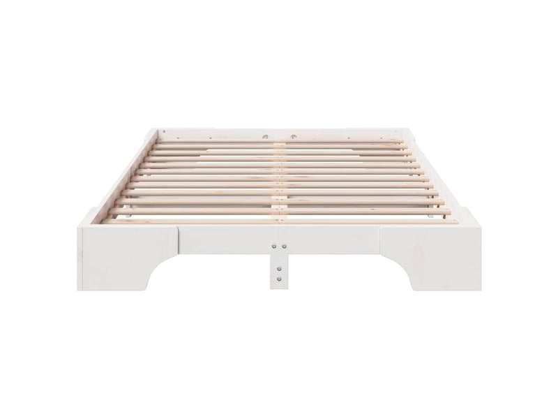  Lit double- lit adulte -  cadre de lit blanc 135 x 190 cm pin massif  - Conforama D