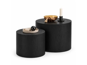 Table basse rond(e) coloris noir <strong>OKMYHOME</strong> <strong></strong>
