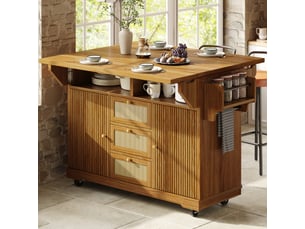 Desserte pliante 142.5x80x95 cm, hauteur ergonomique, mdf, marron foncé