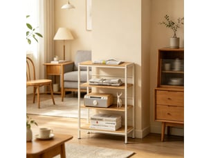 Bibliotheque coloris bicolore 4 étagère(s) <strong>DESMIU</strong> <strong></strong> - 50 cm x 78 cm
