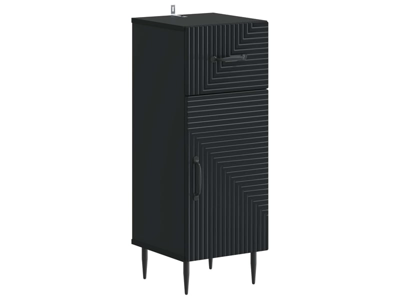 Ensemble de 2 meubles de salle de bain haarlem noir cf63170 - Conforama D