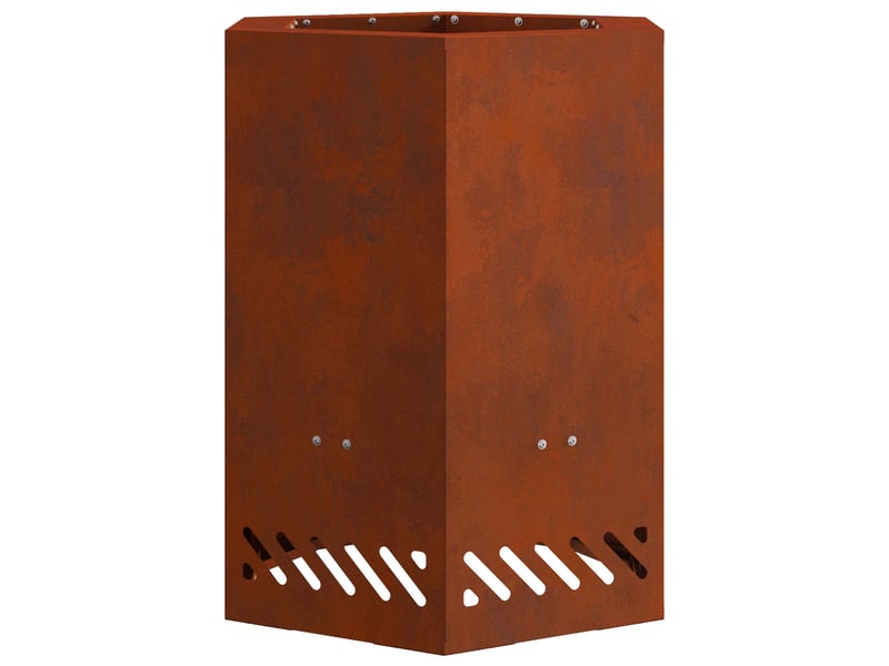  Brasero exterieur, foyer sans fumée rouillé 38x38x51 cm acier patiné shl3636  - Conforama A
