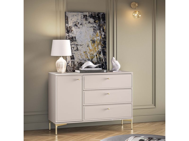 Selsey sandro - buffet 3 tiroirs - 118 cm - grėge Sandro - Conforama B
