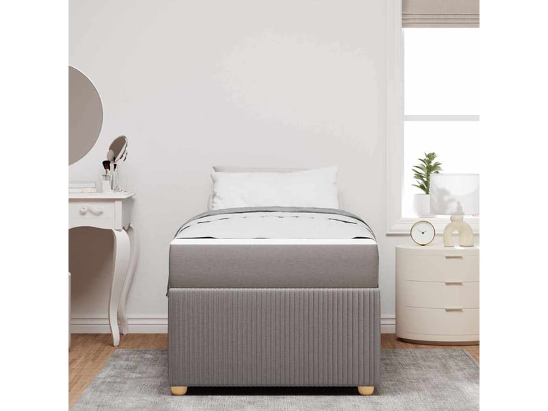 Lit simple- lit adulte - cadre de lit taupe 80 x 200 cm tissu - Conforama B