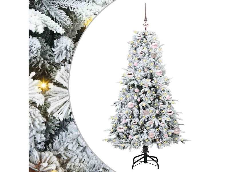  Sapin de noël, arbre de noël artificiel à branches articulées blanc 150 cm shl3175  - Conforama B