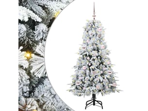 Sapin de noël, arbre de noël artificiel à branches articulées blanc 150 cm shl3175