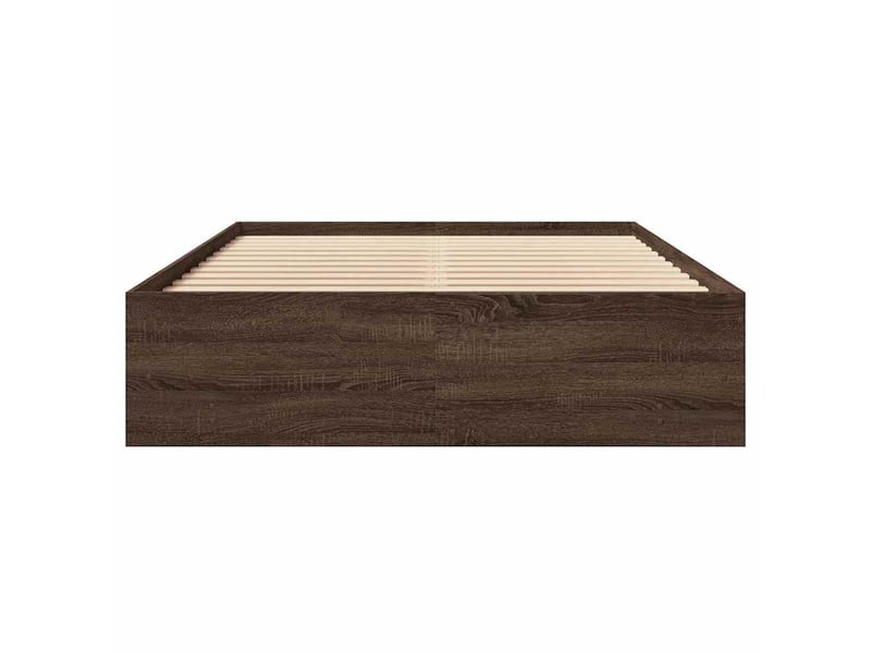  Lit double- lit adulte -  cadre de lit sans matelas chêne marron 120x190 cm  - Conforama D