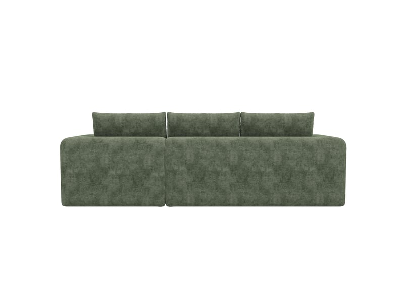  Canapé d'angle modulable nuage en tissu chenille sans armature design ras du sol  - Conforama W