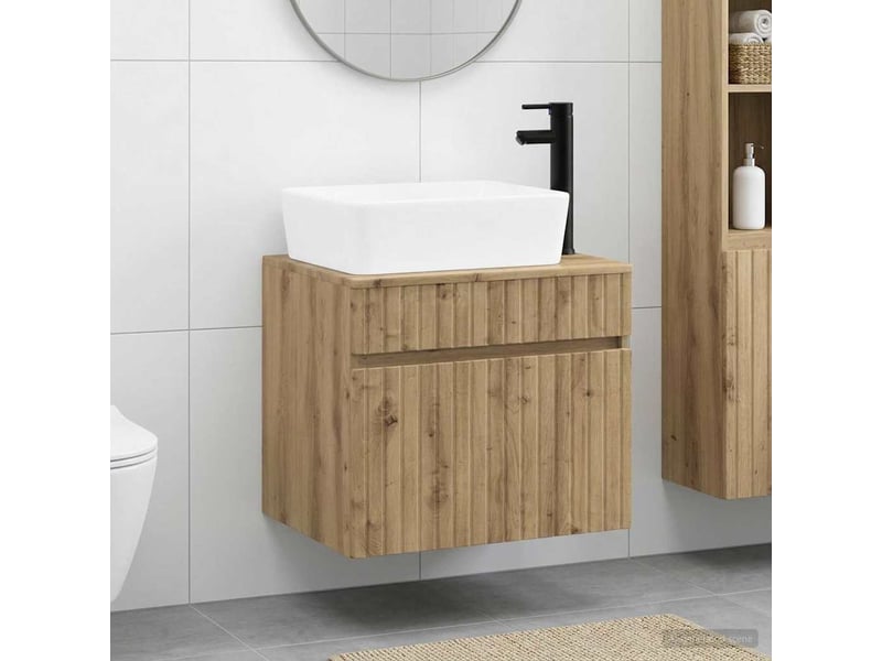 Ensemble de mobilier de salle de bain chêne artisanal cf64617 - Conforama B