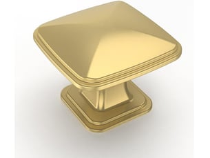 Lot de 12 poignées carrées dorées, poignées pour tiroirs, portes, commodes et meubles