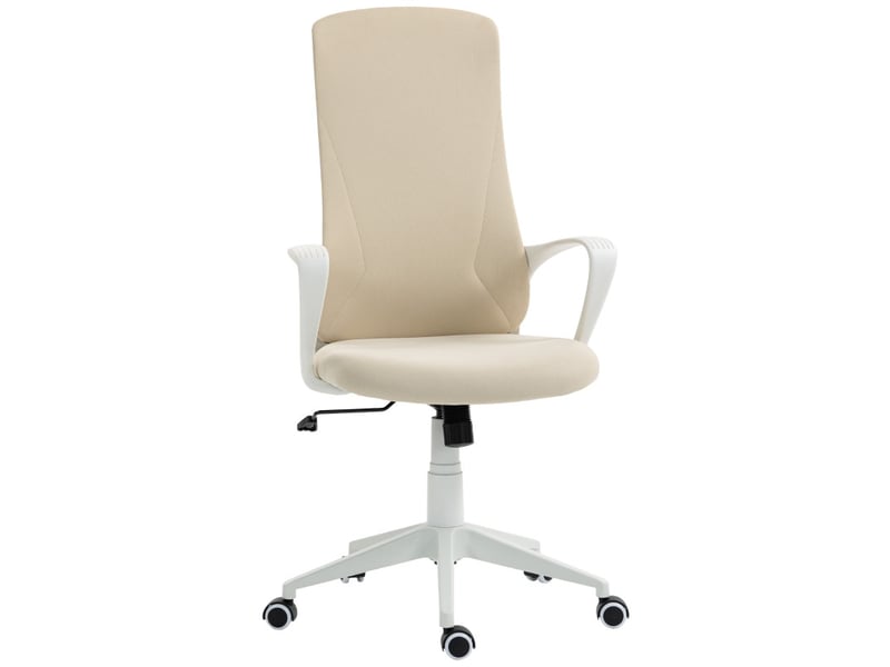 Chaise de bureau estvin pivotante réglable avec accoudoirs beige - Conforama A