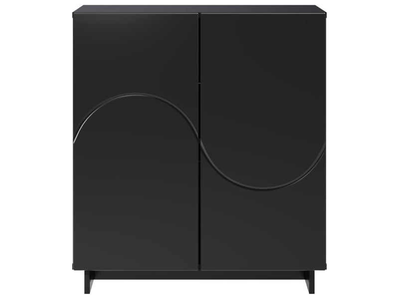 Buffet salon, buffet de rangement noir 67x34,5x75 cm bois d'ingénierie - Conforama D