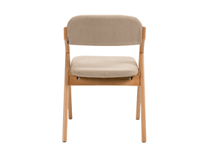 Lot de 2 chaises pliantes, chaises salle à manger, housse d'assise amovible, 4 pieds bois, kaki