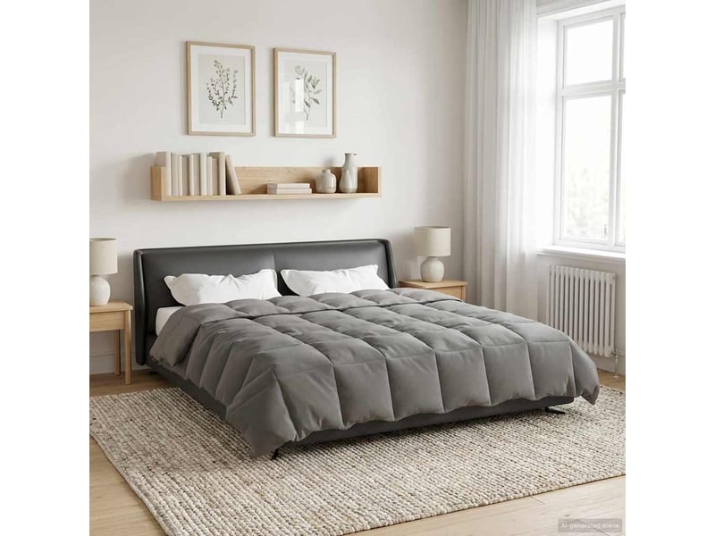  Duvet - couette complet toute l'année 240 x 260 cm 4 saisons gris clair  - Conforama D