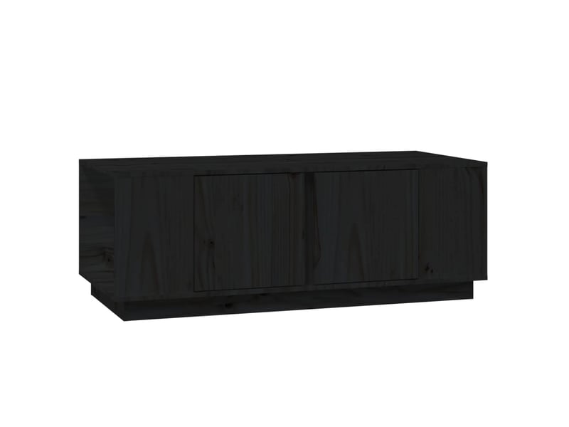  Table basse rectangulaire | table de salon noir 110x50x40 cm bois massif de pin shl1777  - Conforama A