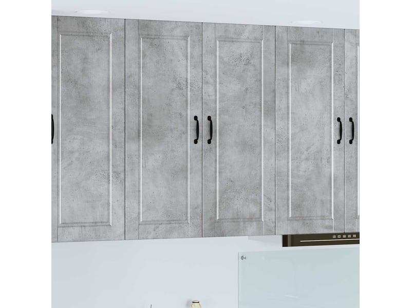 Meuble mural de cuisine, armoire de cuisine gris béton 80x31x100cm shl3374 - Conforama B