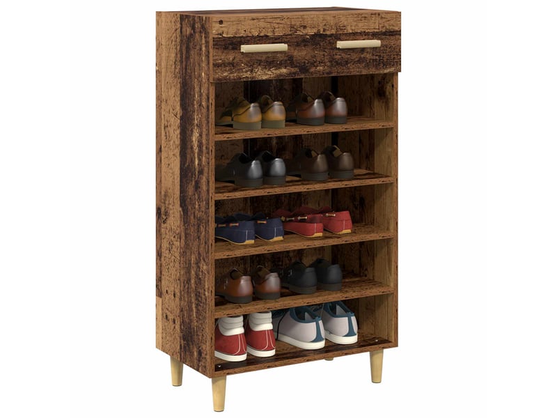  Meuble à chaussure, cabinet à chaussures 60x35x105 cm bois d'ingénierie shl3036  - Conforama C