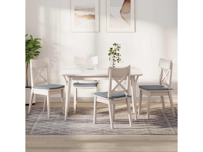 Lot de 4 coussins de siège, coussins décoratifs tissu gris clair 40 x 40 x 3 cm cf60005 - Conforama B
