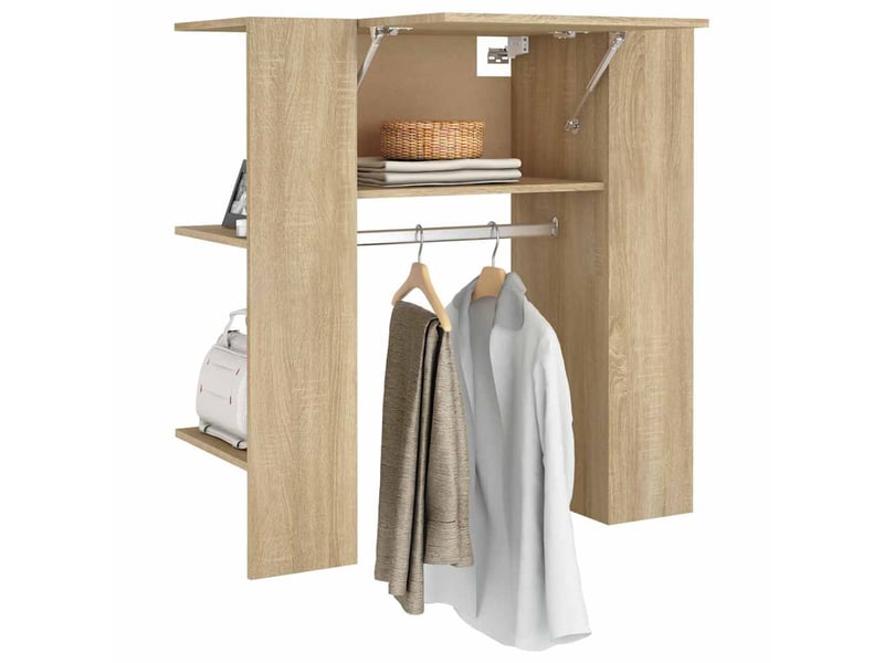  Meuble de rangement, armoire de couloir chêne sonoma 97,5x37x99 cm bois d'ingénierie  - Conforama D
